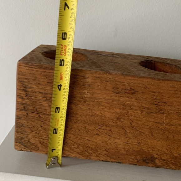 Wooden Block Terrarium‎ Holder Trio candle holder home decor bohemian farmhouse - Picture 5 of 9